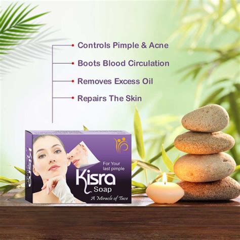 KISRA Pimple Care Soap for Acne, Sun Tan, Blemishes, Fine Line ...