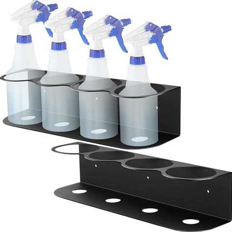 Therwen 2 Pcs 4 Holes All Purpose Steel Spray Bottle Holder Heavy Duty ...