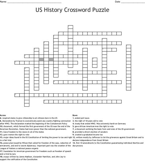 Country's History Crossword Clue