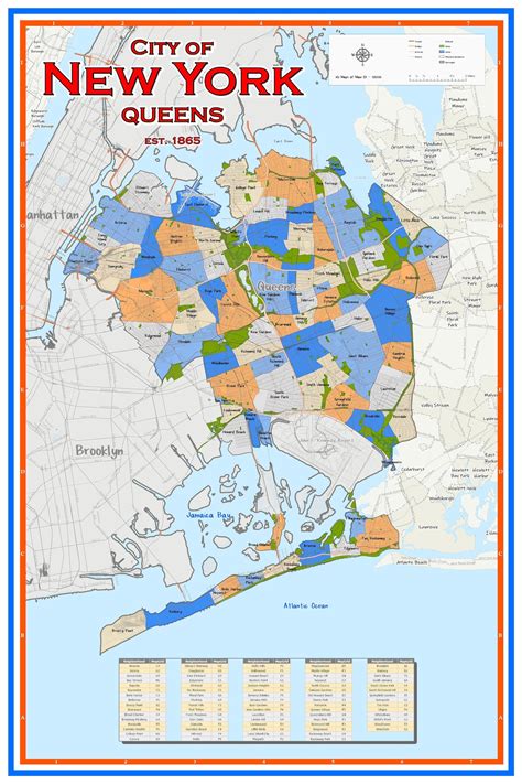 Queens Ny Map With Neighborhoods Map