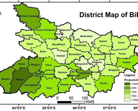 define sustainable developmentplot the map of Bihar and it's district ...
