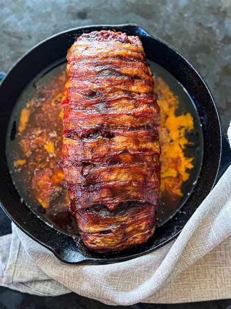 Best Traeger Smoked Meatloaf (Bacon-Wrapped) - Sip Bite Go