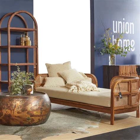 Eldara Solid Wood & Rattan Sofa – CraftCurve