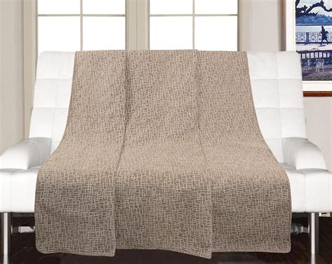 Saral Home Chenille 2 Seater Sofa Cover Throw (Beige, 140x160 cm ...