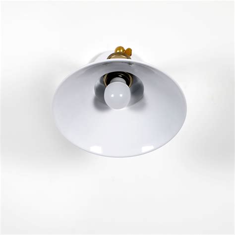 Craftter 9 inch Round Shade White Color Small Metal Wall Lamp Decorati ...