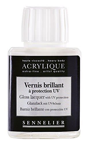 Sennelier Gloss Lacquer with UVLS 75 ml Jar – Ideal for Protecting and ...