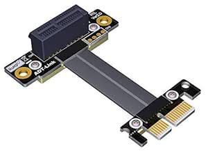 90 Degree Pci-E Pci Express 1X to 1X Slot Riser Card Converter Extender ...