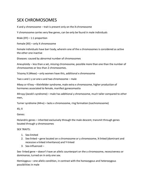 Chromosomal abberations and Chromosomal abberations associated with cytogenetic disorders - SEX ...