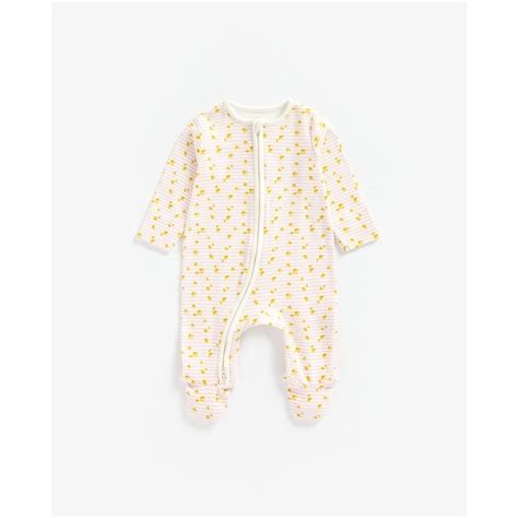 Buy Girls Full Sleeves Sleepsuit Floral Print - Beige Online at Best ...