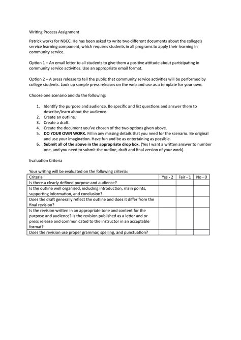 Image result for Writing Process Assignment