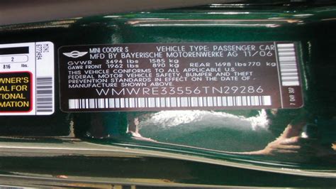 Image result for Mini Cooper VIN Decoder
