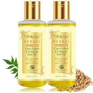 Buy Drontika Herbal Curry Leaves & Fenugreek Hair Oil for Hair Fall and ...