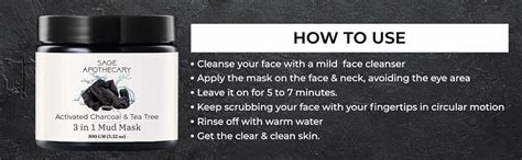 Buy Sage Apothecary 100% Pure & Natural Activated Charcoal & Tea Tree 3 ...