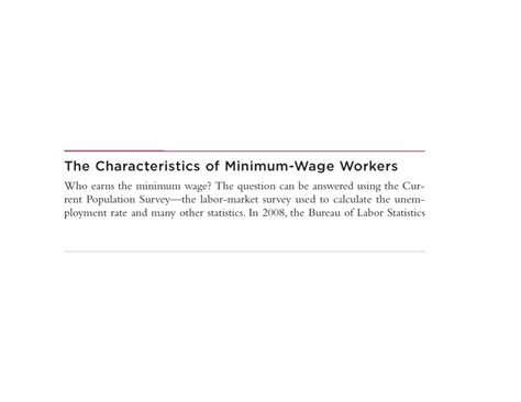 The Characteristics of Minimum-Wage Workers - MACRO ECONOMICS - Studocu