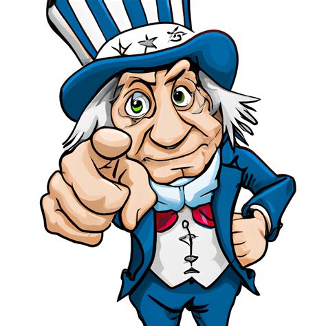 Uncle Sam Pointing at You Cartoon Style Graphic · Creative Fabrica