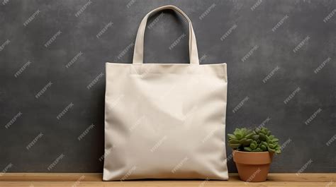 Empty blank tote bag mockup template | Premium AI-generated image