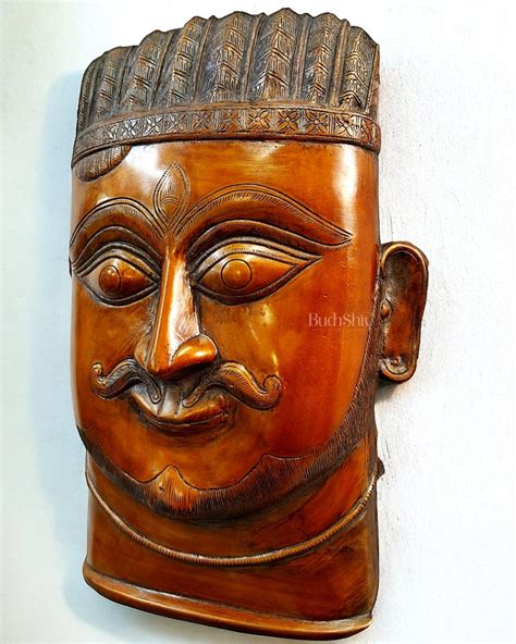 Buy Handcrafted Pure Brass Kaal Bhairava Wall Hanging - 13.5 ...