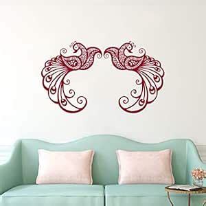 Decor Villa Peacock Motif Wall Sticker and Decal (PVC Vinyl,Sheet Size ...