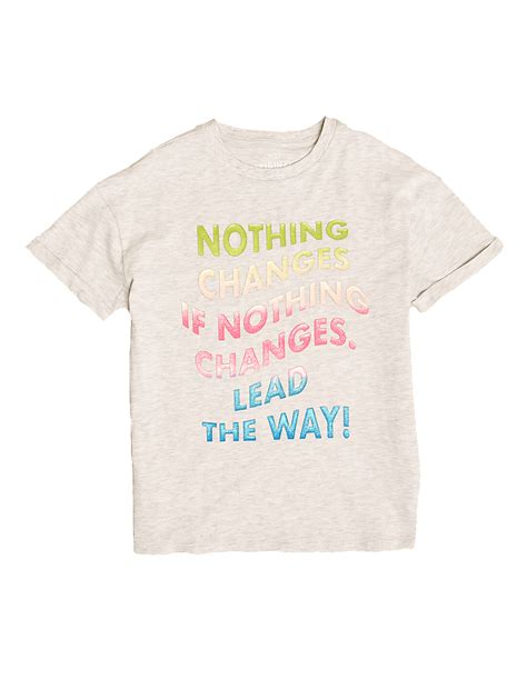 Buy Organic Cotton Lead The Way Slogan T-shirt at Marks & Spencer