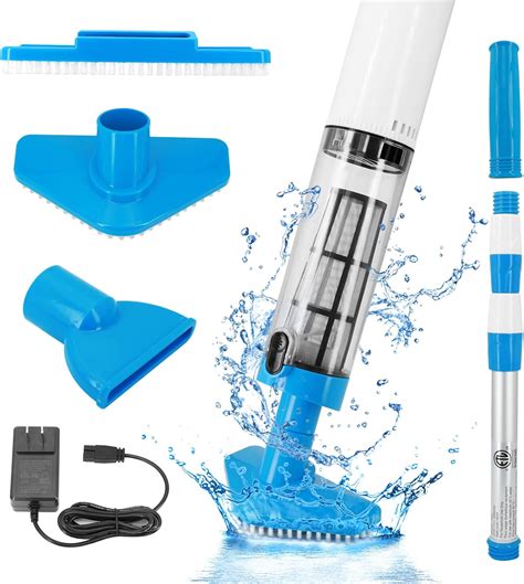 Amazon.com : Handheld Pool Vacuum with Telescopic Pole, 3 in 1 Cordless ...