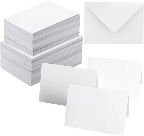 50 Pack Blank Cards and Envelopes 5x7 Inch, Premium White Blank ...