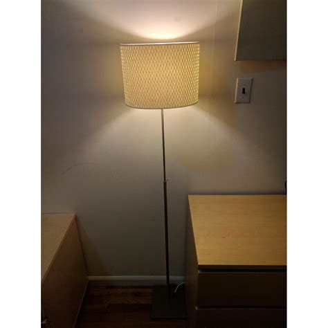 Ikea Alang Matching Table and Floor Lamps with Lampshades - AptDeco
