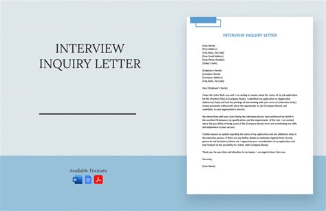 Interview Call Letter in Word, PDF, Google Docs - Download | Template.net