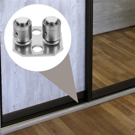 Masteelf 6pcs Sliding Barn Door Roller Floor Guide Rail Kit with ...