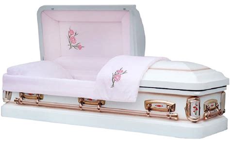 Buy Overnight Caskets, Funeral Casket, PrimRose White Silver Rose ...