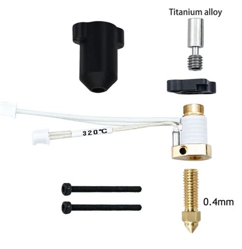 Titanium Ceramic Hotend Kit For Creality K1/K1 Max Hotend Kit | Zee3D