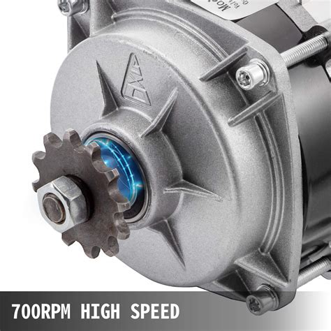 BestEquip 500W Gear Reduction Motor 60V DC Motor 700 RPM Speed 10.8A ...