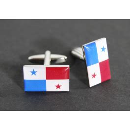 Boutons de Manchette drapeau Panama - 18 x 12 mm - maison-des-drapeaux.com