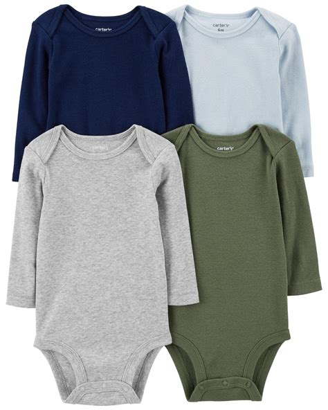 Multi Baby 4-Pack Long-Sleeve Bodysuits | carters.com