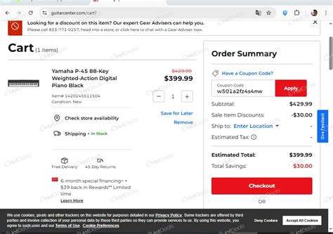 45% OFF - Guitar Center Promo Codes February 2026
