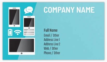 Information & Technology Standard Visiting Cards Templates & Designs ...