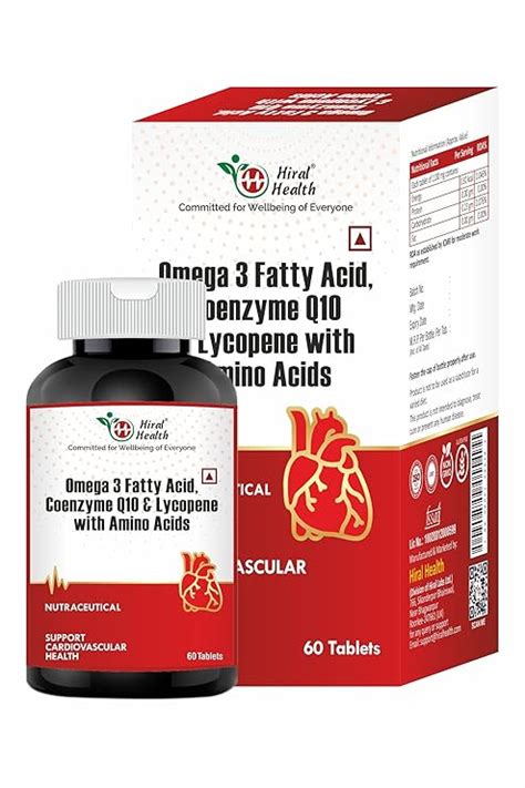 Hiral Health's Omega 3 Fish Oil with CoQ10, Lycopene & Amino Acids ...