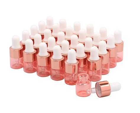 Buy 30 Pack Set, Pink Glass Dropper Bottles Essential Oils Dropper ...