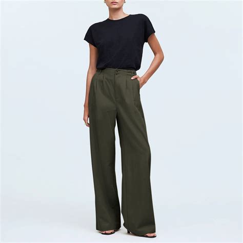 Womens Pants Business Casual Pants for Women Dark Green Pants Women ...