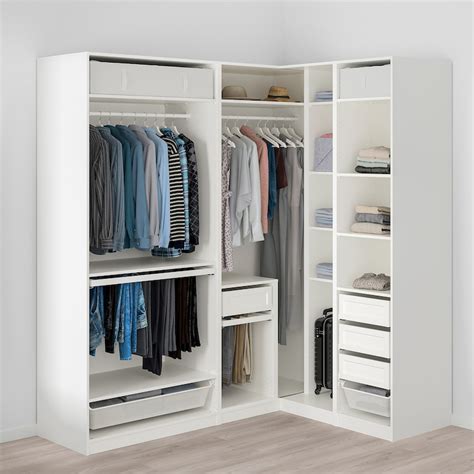 PAX corner wardrobe, white, 211/161x236 cm (827/8/631/4x931/8") - IKEA