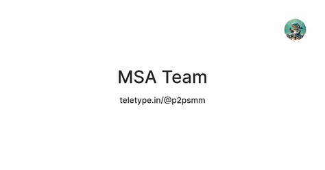 MSA Team — Teletype