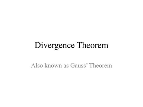 Image result for Divergence Theorem