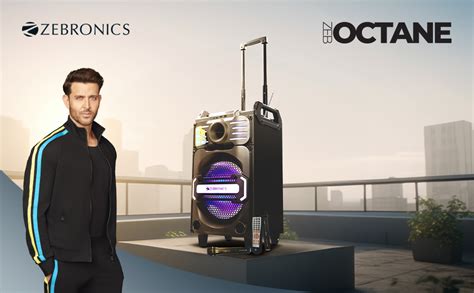 ZEBRONICS Octane Trolley Party DJ Speaker, 48 Watts, Supports Dual ...