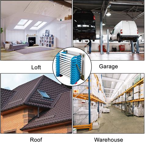 VEVOR Attic Steps Pull Down 12 Steps Attic Stairs, Alloy Attic Access ...