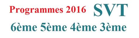 Image result for Programme SVT 6Eme