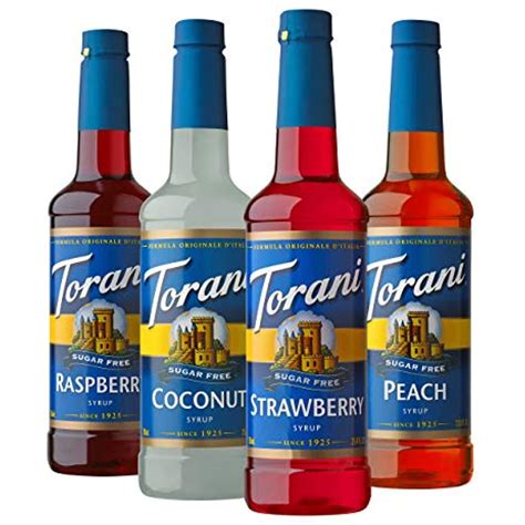 Buy Torani Sugar Free Syrup Soda Flavors Variety Pack, 25.4 Ounces (Set ...