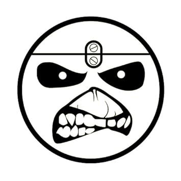 Iron Maiden-Eddie's Face, Vinyl Stickers, Black: Amazon.in: Musical ...