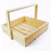 Decort- House Hold Decorations Pine Wood Gifting Basket With Wooden ...