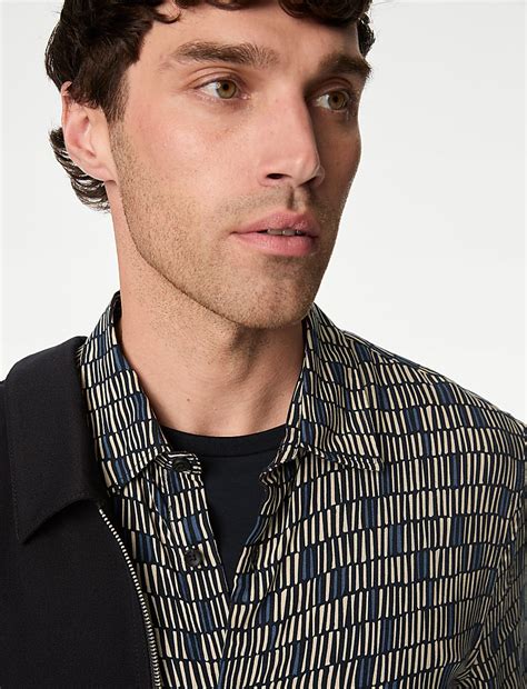 Buy Geometric Print Shirt at Marks & Spencer