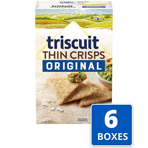 Buy Triscuit Thin Crisps Original Whole Grain Wheat Crackers, 6 - 7.1 ...
