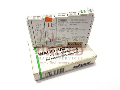 WAGO 750-653/000-018 SERIAL INTERFACE MODULE 24 VDC | United Marine ...